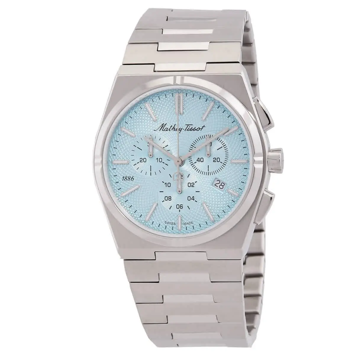 Mathey-tissot Zeus Chronograph Quartz Blue Dial Men`s Watch H118CHSK