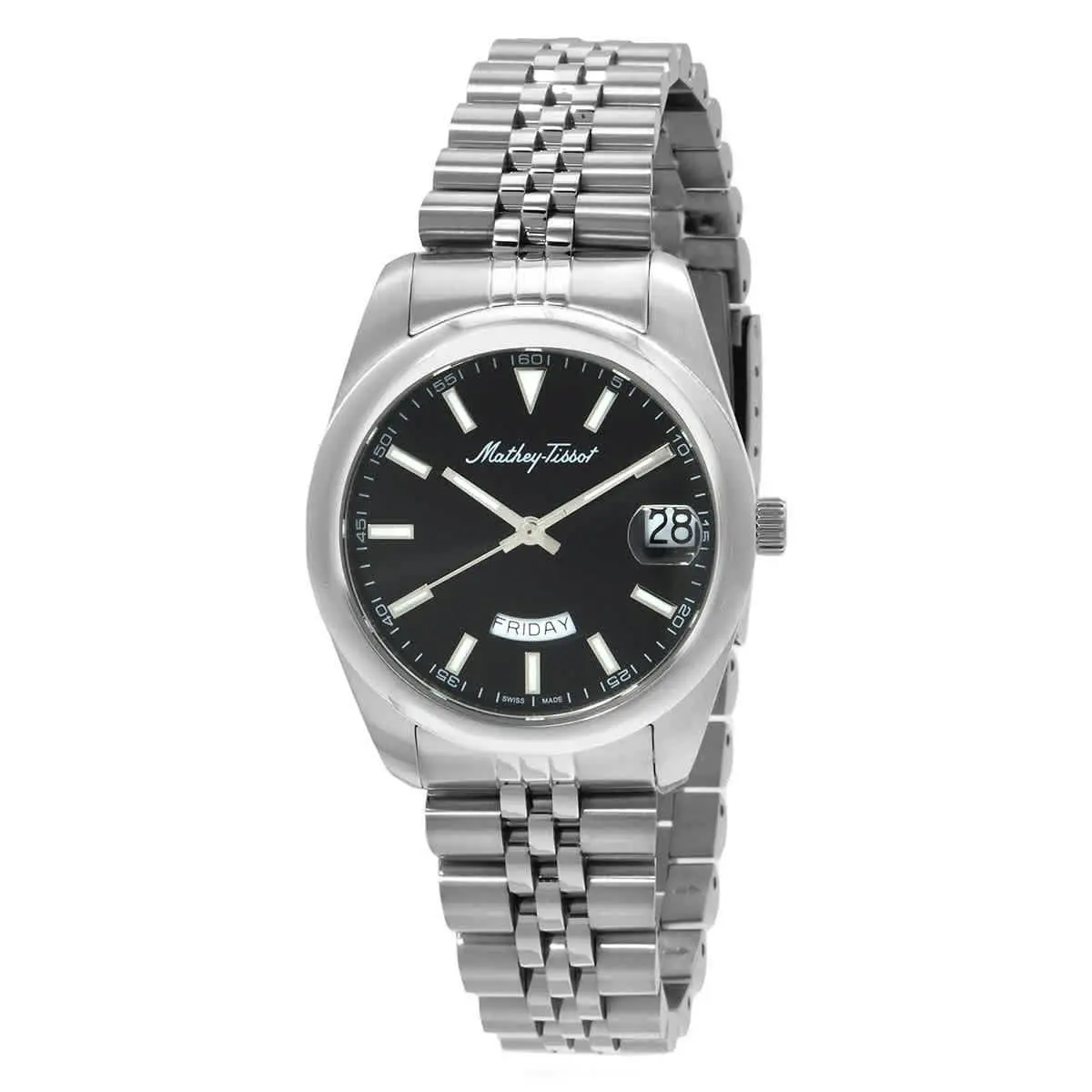 Mathey-tissot Mathy Day-date Quartz Black Dial Ladies Watch D510AN