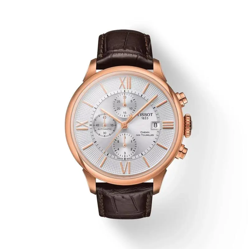 Tissot Chemin Des Tourelles Brown Strap Automatic Chronograph T0994273603800