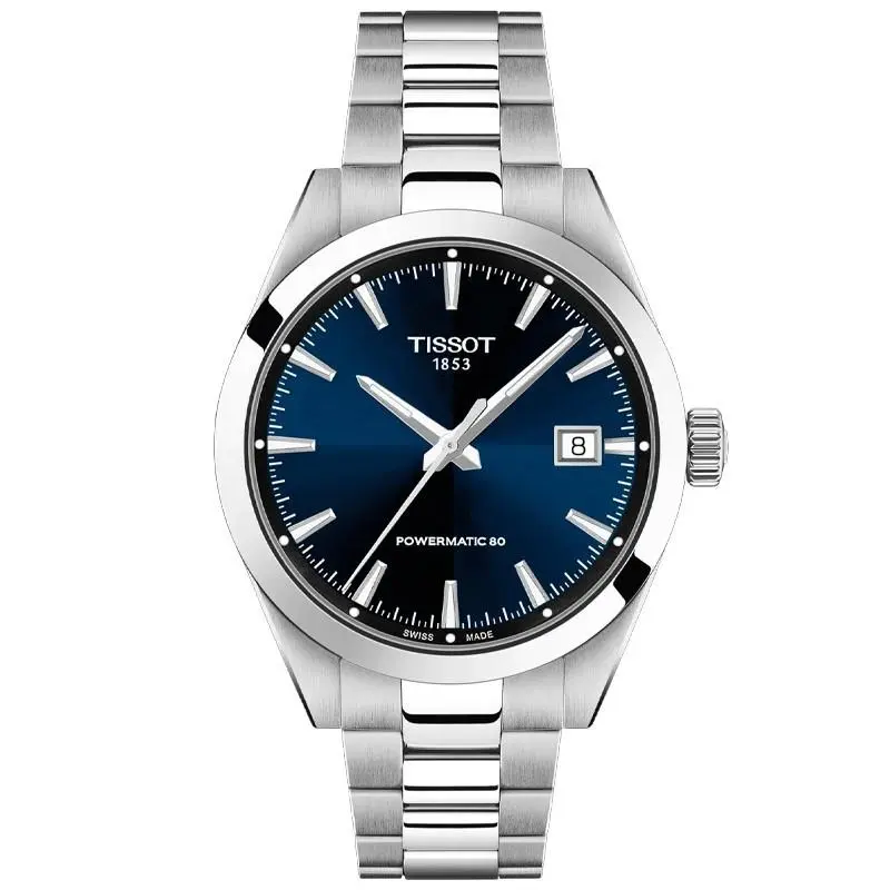 Tissot Gentleman Powermatic 80 38mm Blue Dial Men`s Watch T1658071104100