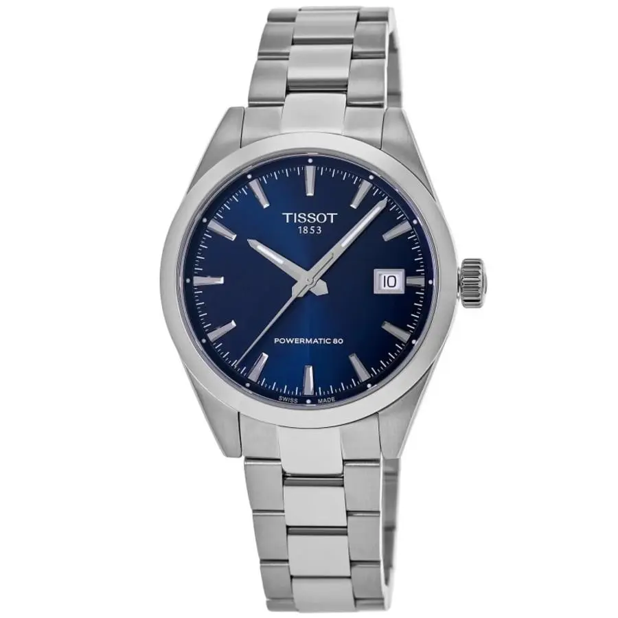 Tissot Gentleman Powermatic 80 Automatic Men`s Watch T165.807.11.041.00 - Face: Blue, Dial: Blue, Band: Silver