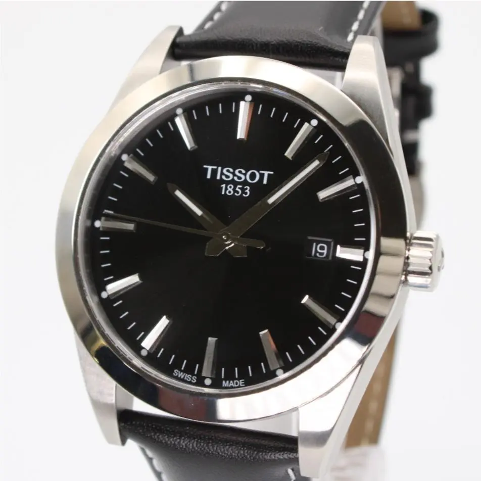 Gentleman 40 mm Black Dial Quartz Men`s Watch T127.410.16.051.00 by Tissot