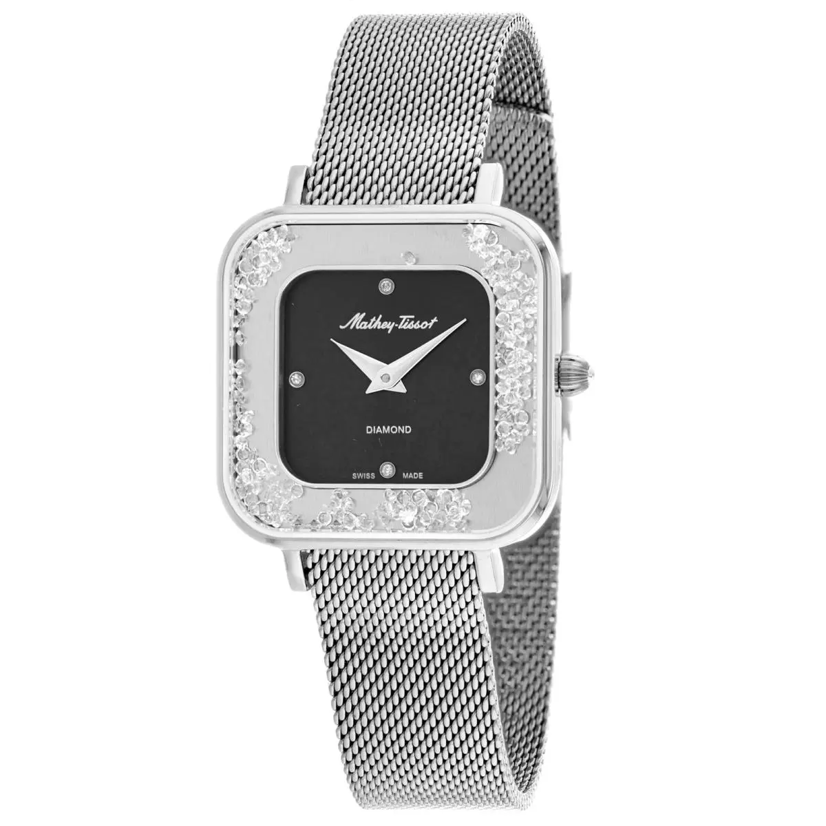 Mathey Tissot Women`s Gemina Black Dial Watch - D984SAN