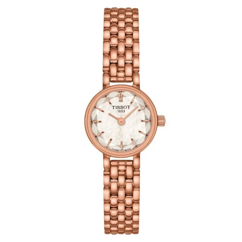 Tissot Ladies Lovely Round Mop Rose Gold Sapphire Quartz - T1400093311100