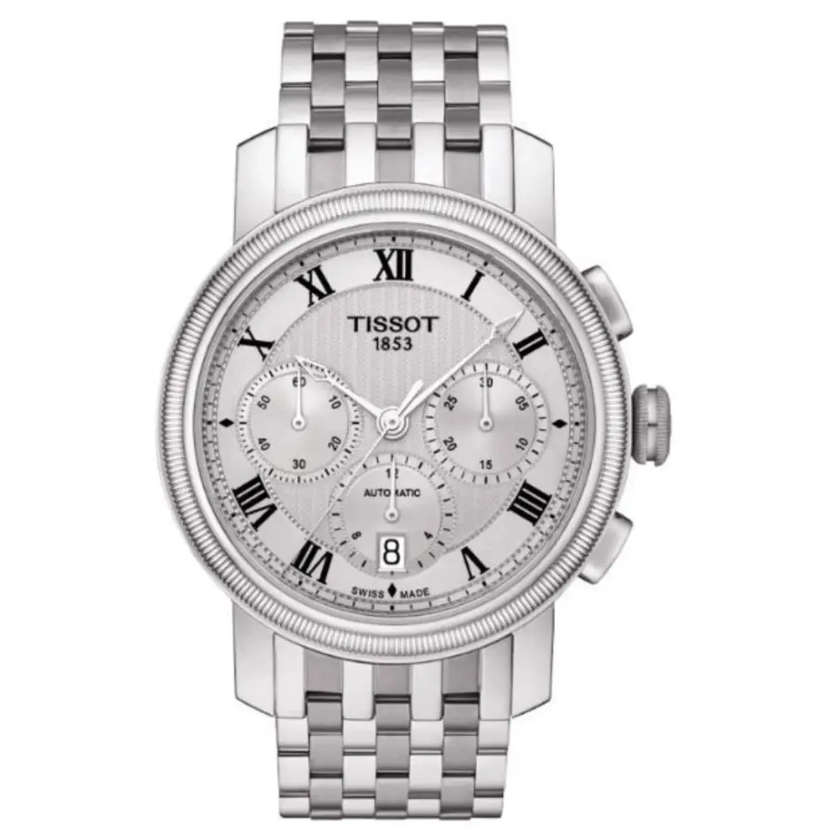 Tissot Bridgeport Automatic Chronograph Silver Dial Men`s Watch T0974271103300