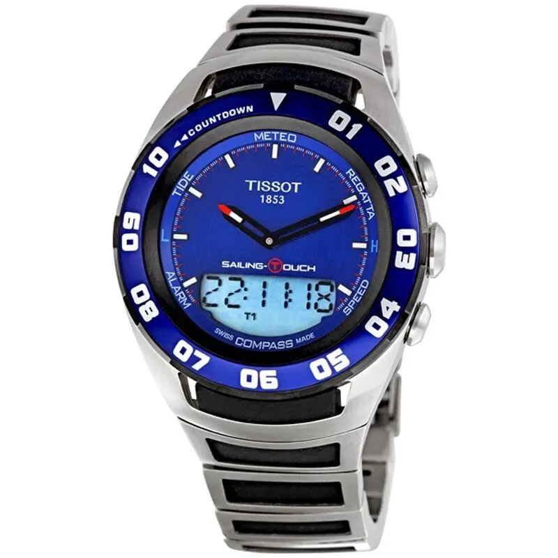Sailing Touch Chronograph Blue Dial Men`s Watch T0564202104100 by Tissot