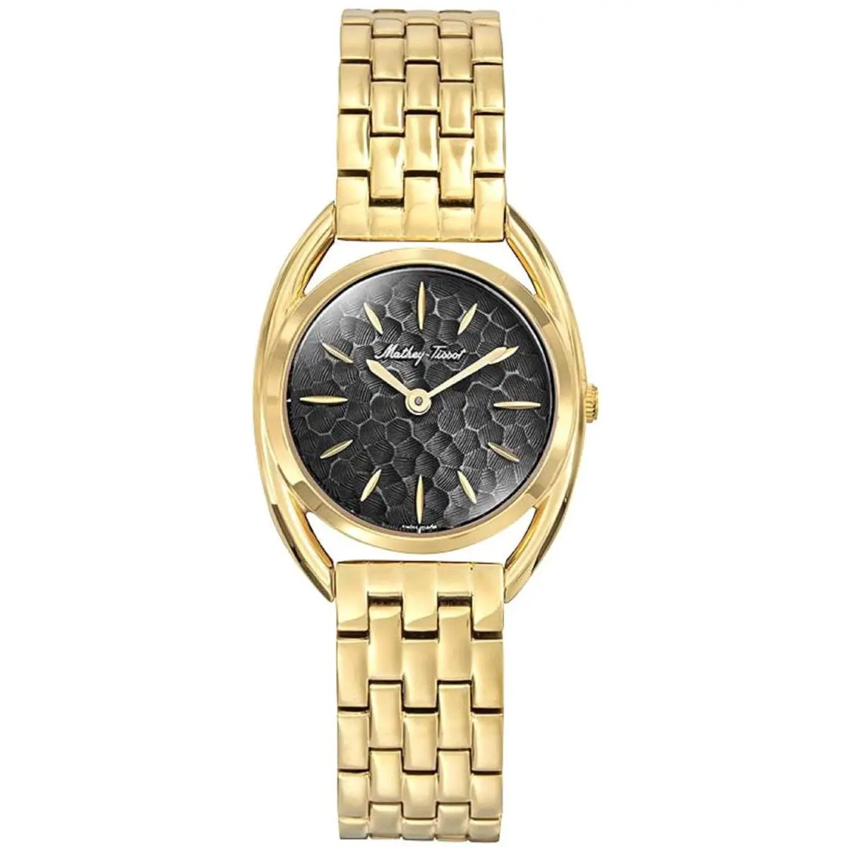 Mathey Tissot Women`s Saphira Black Dial Watch - D933PYN