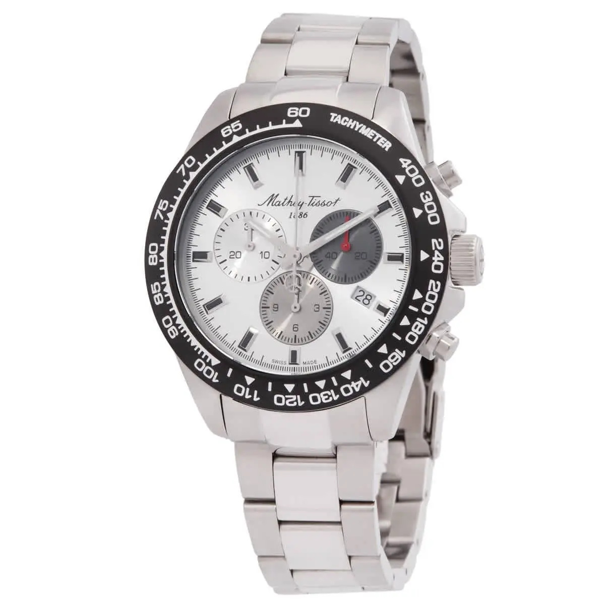 Mathey-tissot Chrono II Chronograph Quartz White Dial Men`s Watch H938CHAS