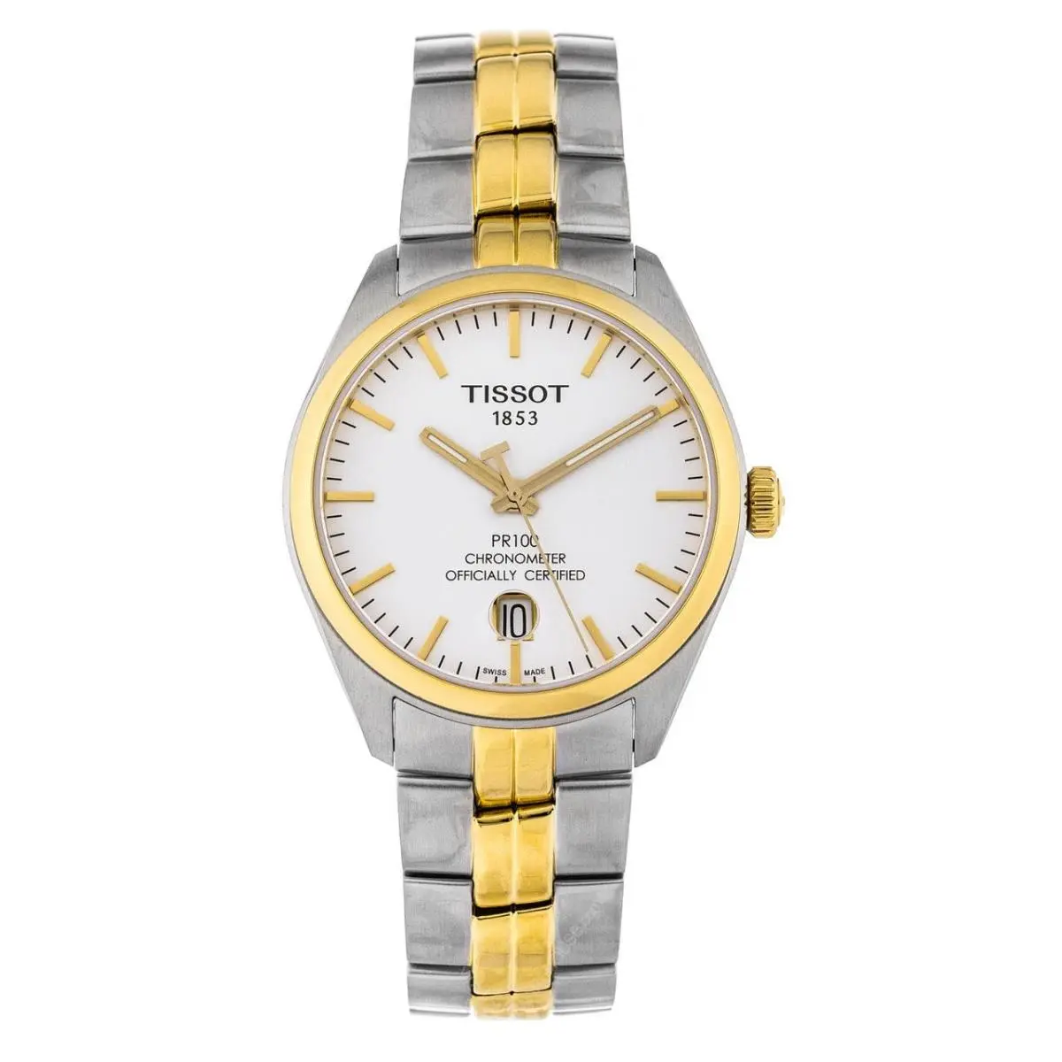 Tissot PR 100 Automatic Silver Dial Two-tone Men`s Watch T1014082203100