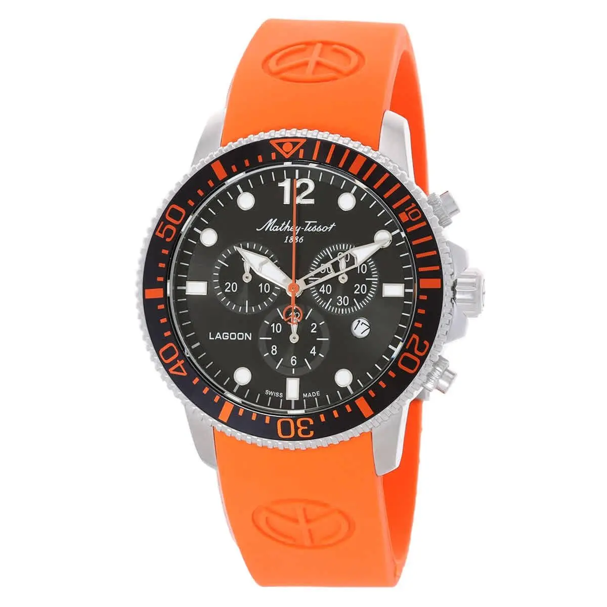 Mathey-tissot Lagoon Chronograph Quartz Black Dial Men`s Watch H123CHALO