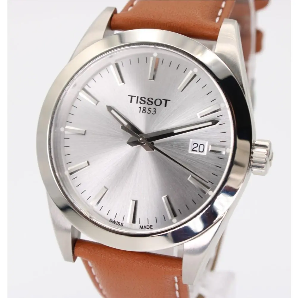 Tissot Gentleman 40 mm Quartz Silver Dial Men`s Watch T127.410.16.031.00