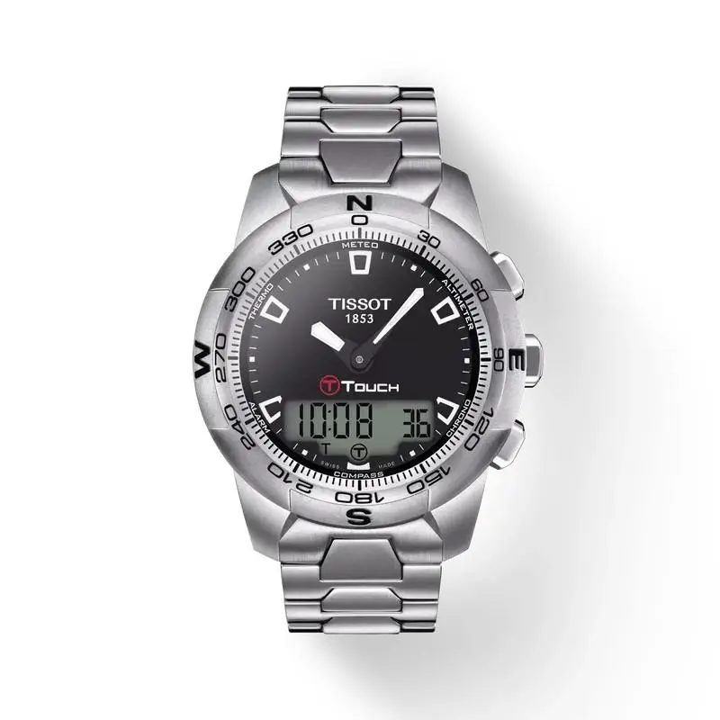 T-touch II Stainless Steel Digital Men`s Watch T0474201105100 by Tissot