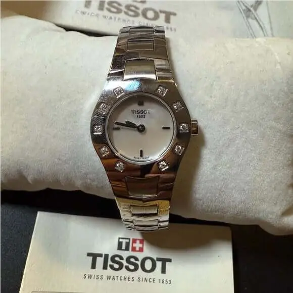 Tissot Women’s Diamond Quartz Watch Silver Stainless Steel 30mm T64168581