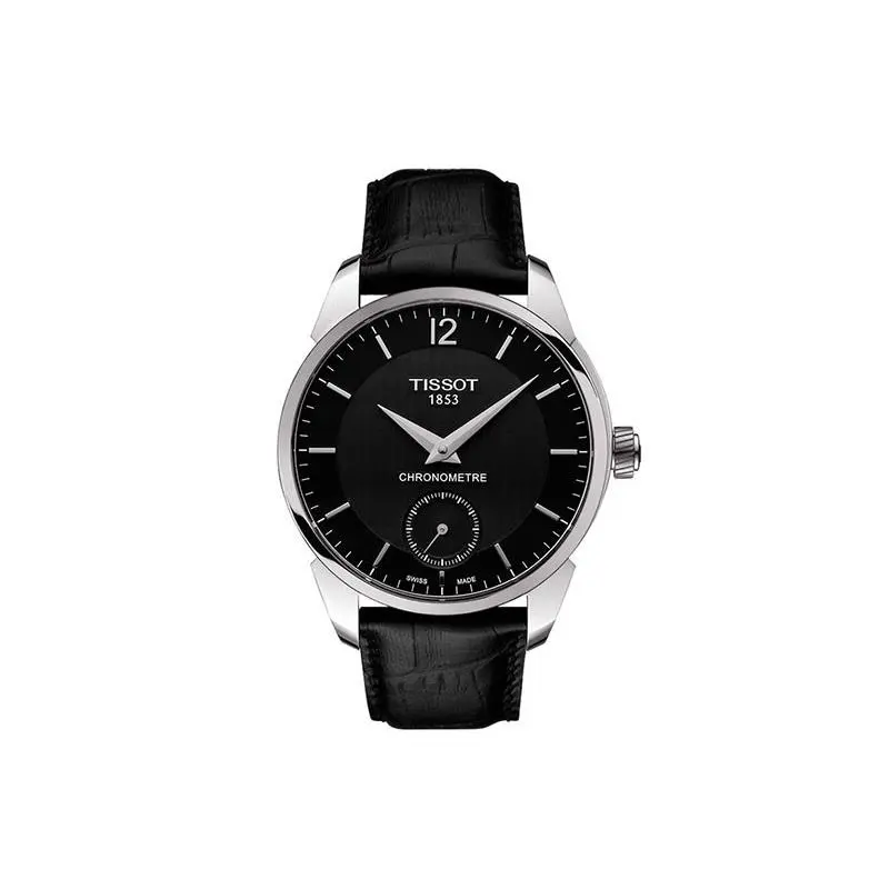 T0704061605700 Tissot T-complication 43mm Black Leather Strap Men`s Watch