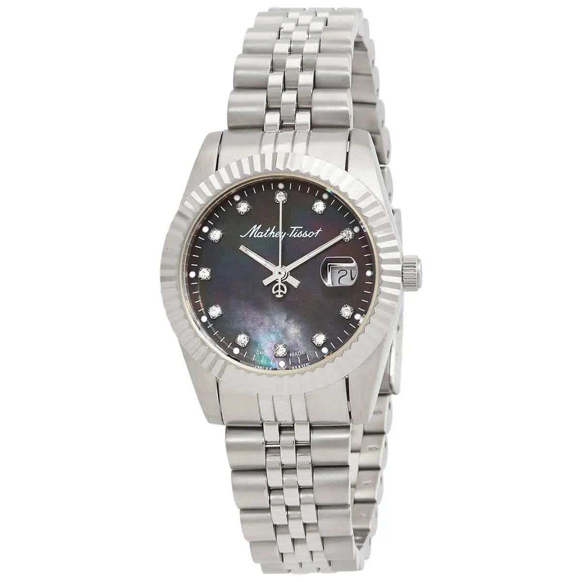 Mathey-tissot Mathy Iii Mop Quartz Black Dial Ladies Watch D910AN