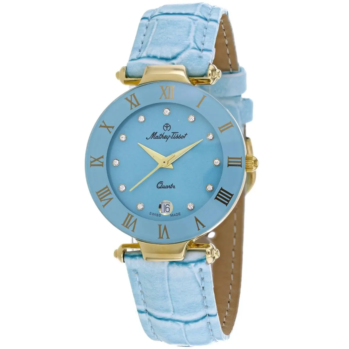 Mathey Tissot Women`s Coupole Blue Dial Watch - K231M