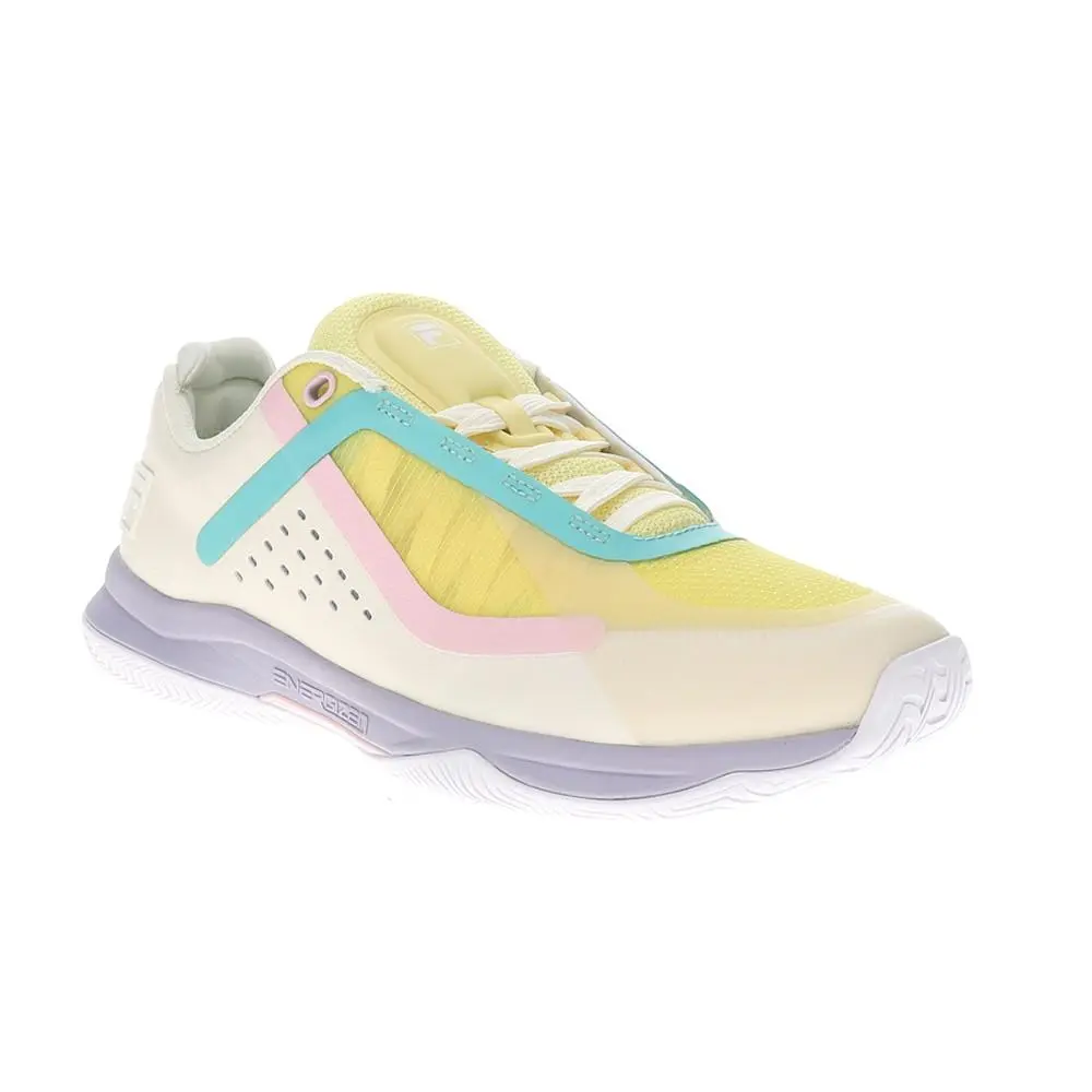 Fila shoes - Fila Volley Burst 2 Pickleball - 5PM02005-141 - Off White, Yellow 5