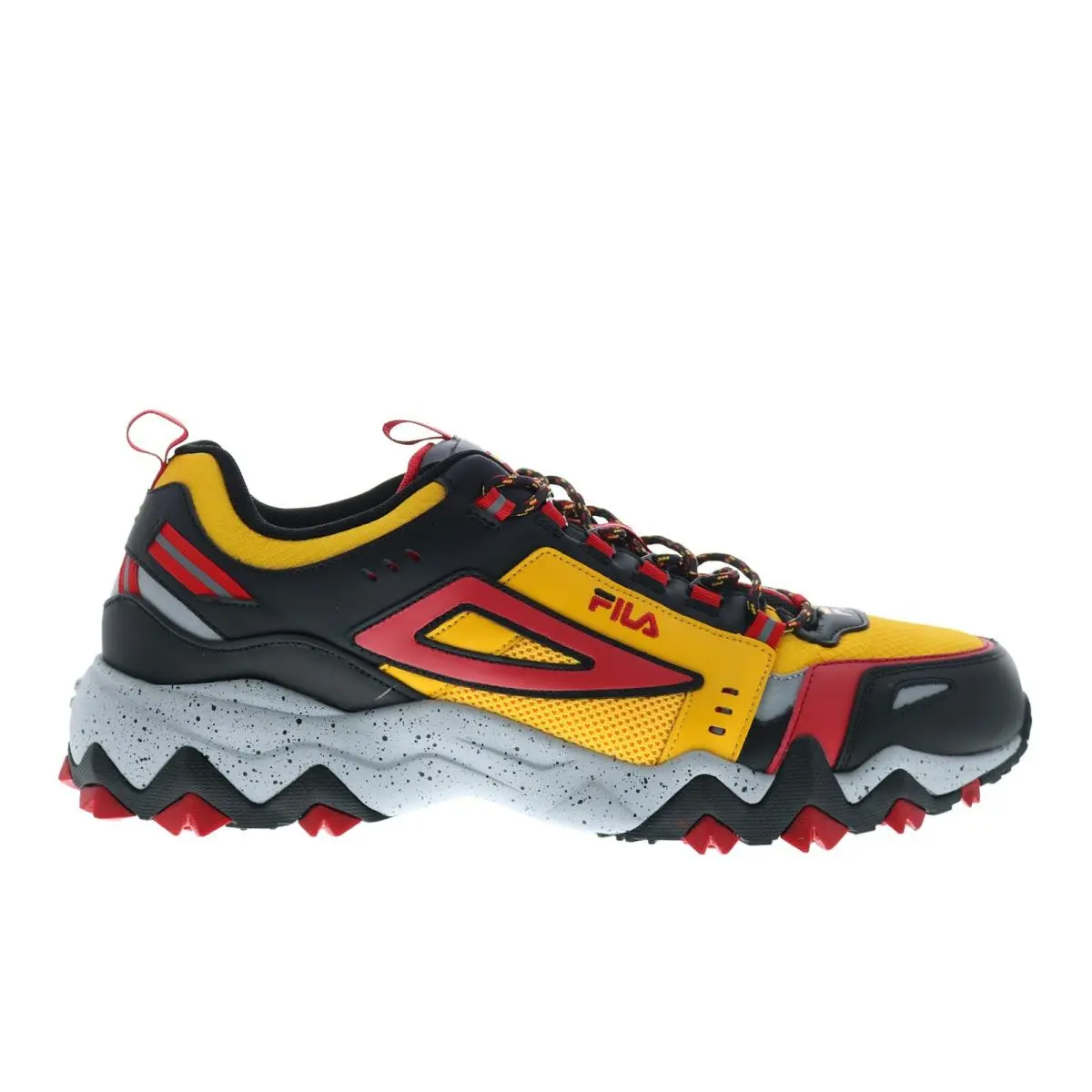 Fila Oakmont Trail 1JM01690-704 Mens Yellow Leather Athletic Hiking Shoes - Yellow