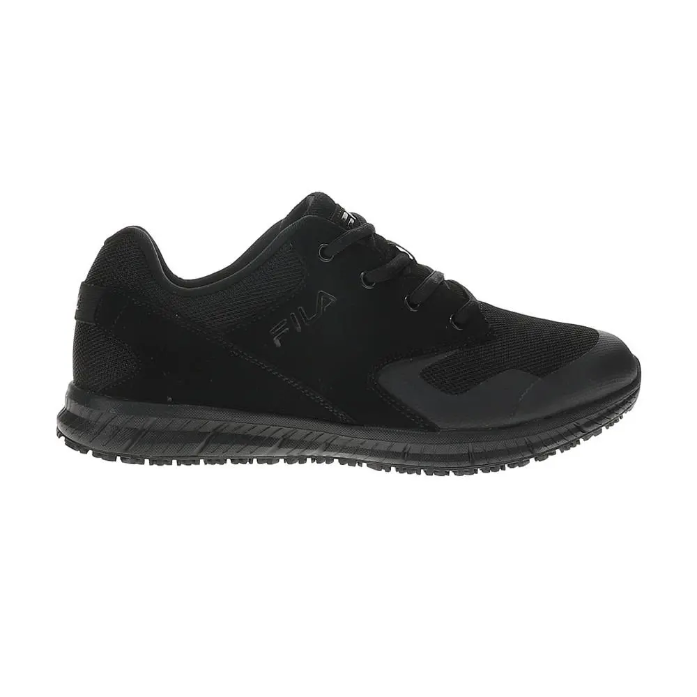 Fila Memory Layers Evo Slip Resistant Soft Toe Work Womens Black 5LM00553-001