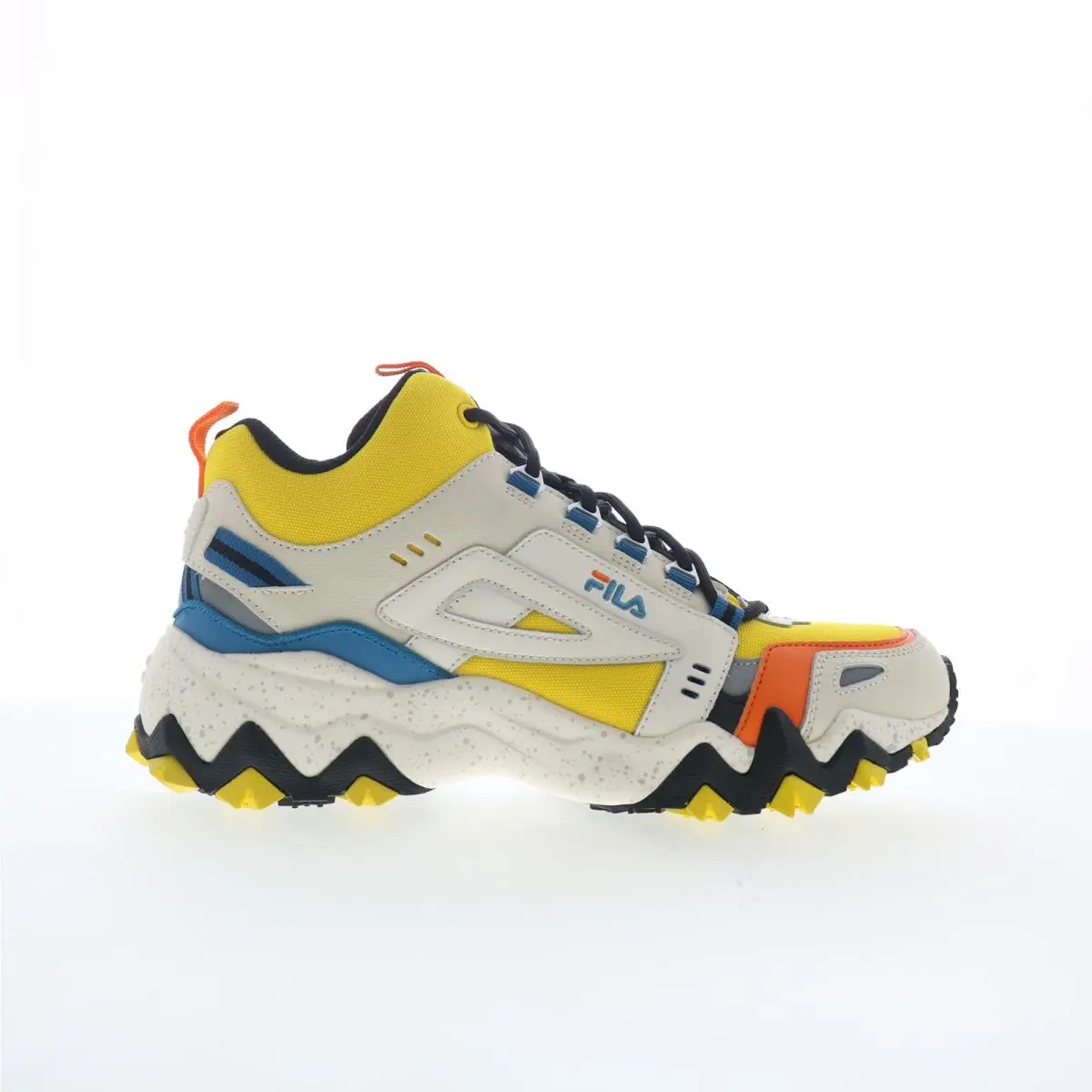 Fila Oakmont TR Mid 1JM01276-725 Mens Yellow Leather Athletic Hiking Shoes