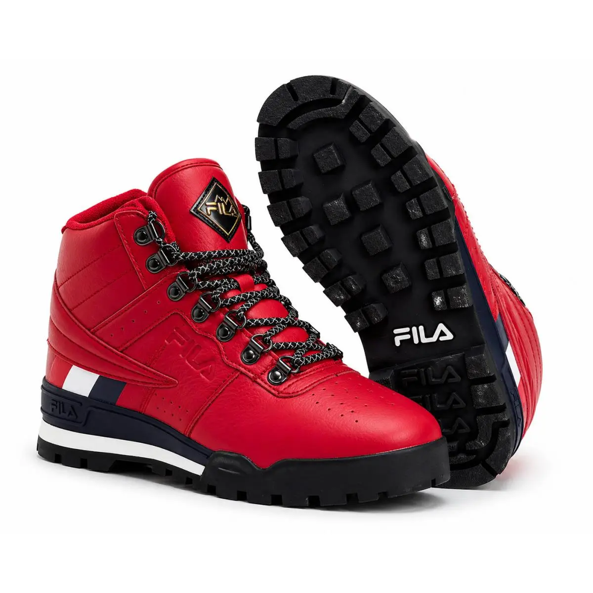 Fila Fitness Hiker Mid Red Black Boots Mens Size 9