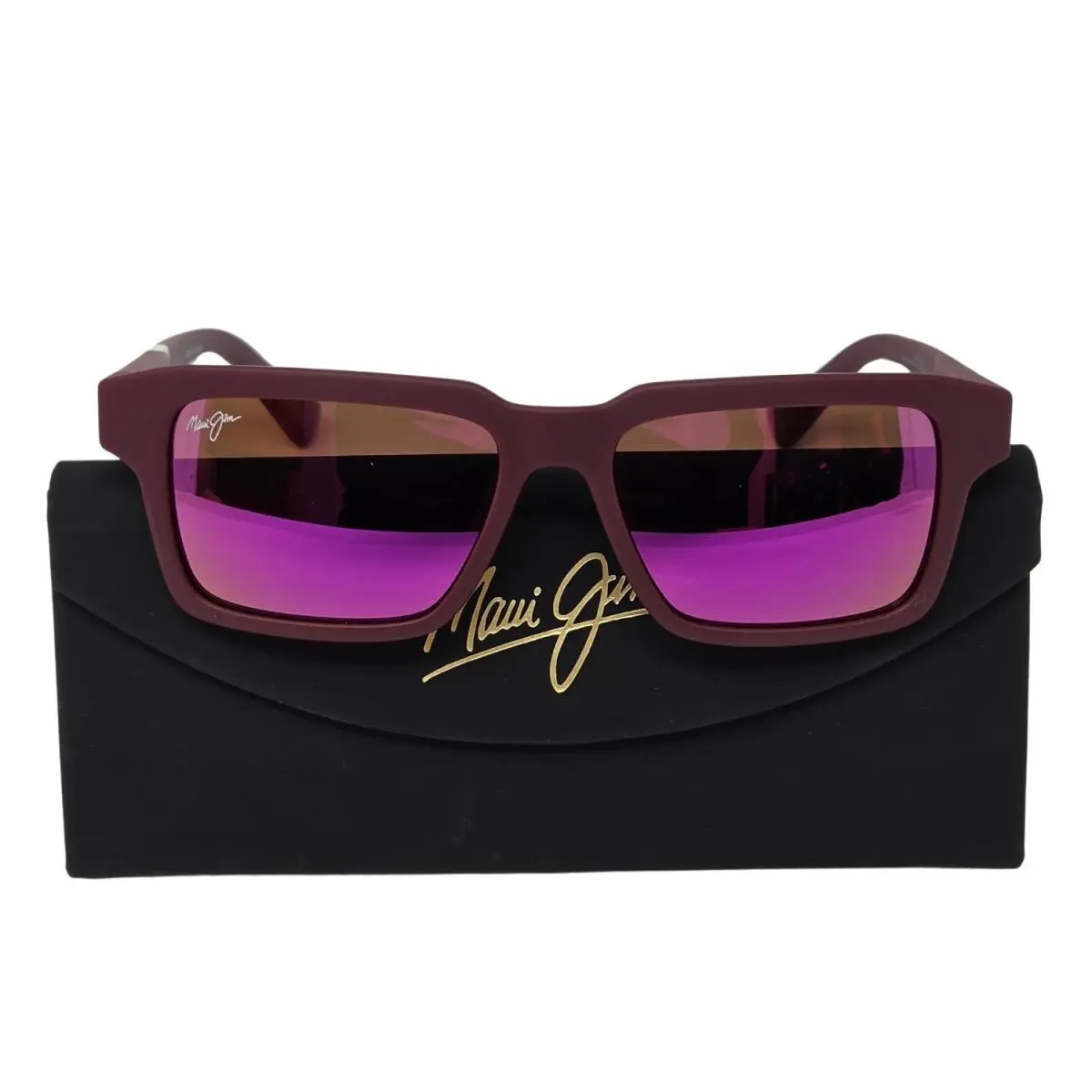 Maui Jim P635-04 Kahiko Matte Burgundy Frame l Maui Sunrise Lens - Frame: Matte Burgundy, Lens: Maui Sunrise Lens