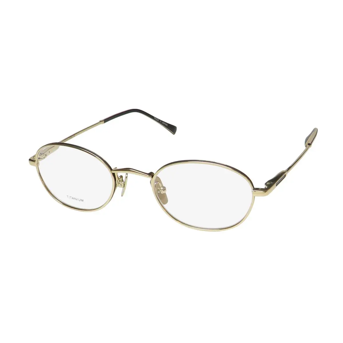 V185 Titanium Eyeglass Frame/glasses Made IN Japan NO Allergy Mens Gold / Black by John Varvatos