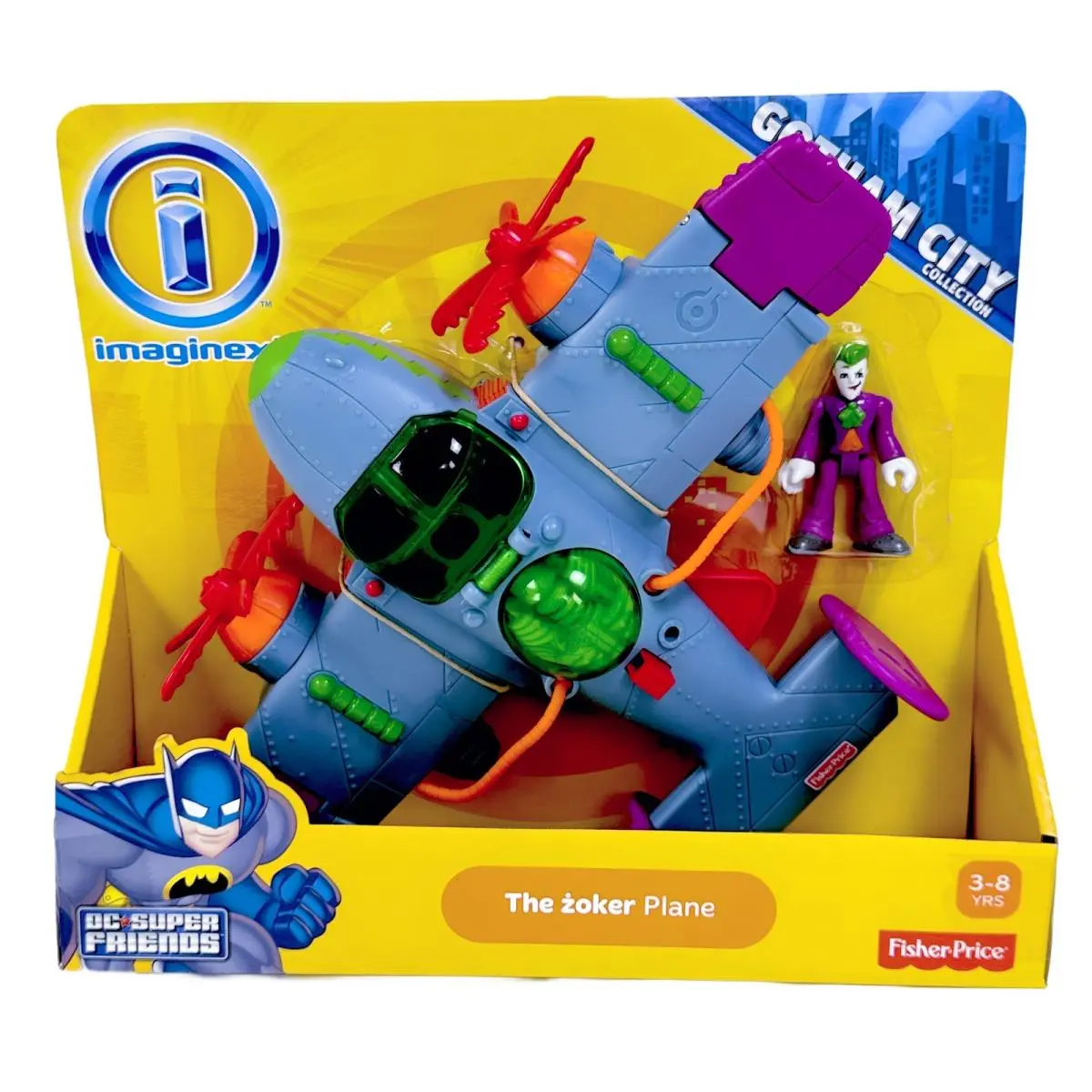 DC Super Friends Imaginext The Joker Plane Batman Vehicle Action Figure Kids Toy
