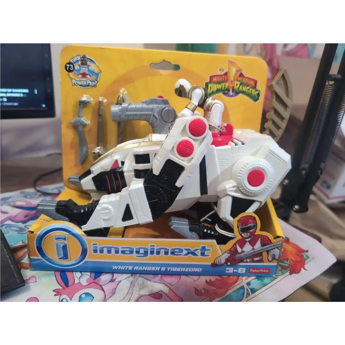 Imaginext Power Rangers White Ranger and Tiger Zord
