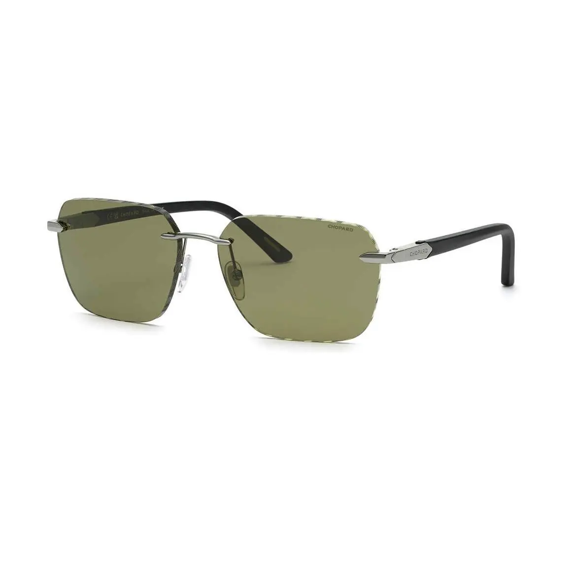 Chopard L.u.c. Aviator Ruthenium Wood Polarized SCHG62V 509P 61 Rimless Sunglass