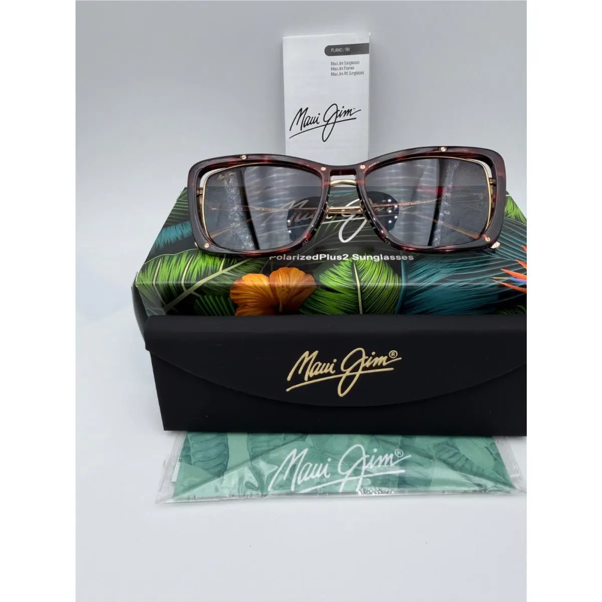 Maui Jim Polarized Sunglasses MJ808 10 Adrift Havana Gold Bronze Titanium