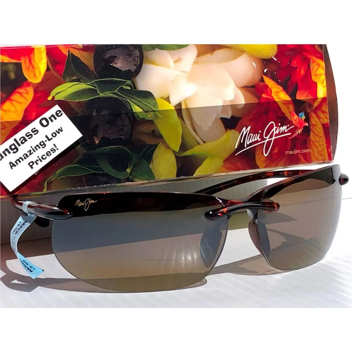 Maui Jim Banyans Tortoise Polarized Bronze Readers +2.50 Sunglass H412-1025