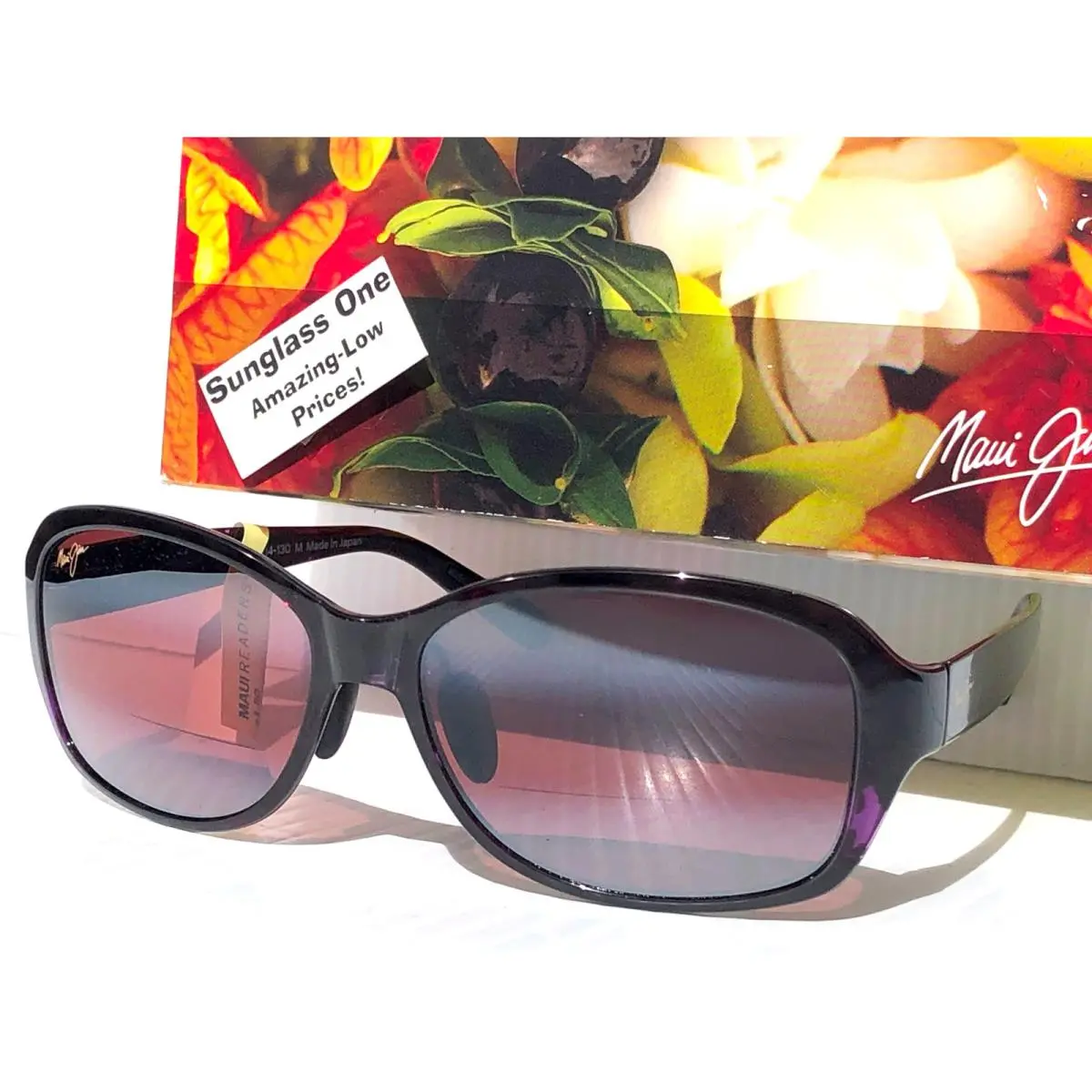 Maui Jim Koki Beach Purple Tort Polarized Rose 1.5+ Readers Sunglass R433-28T15