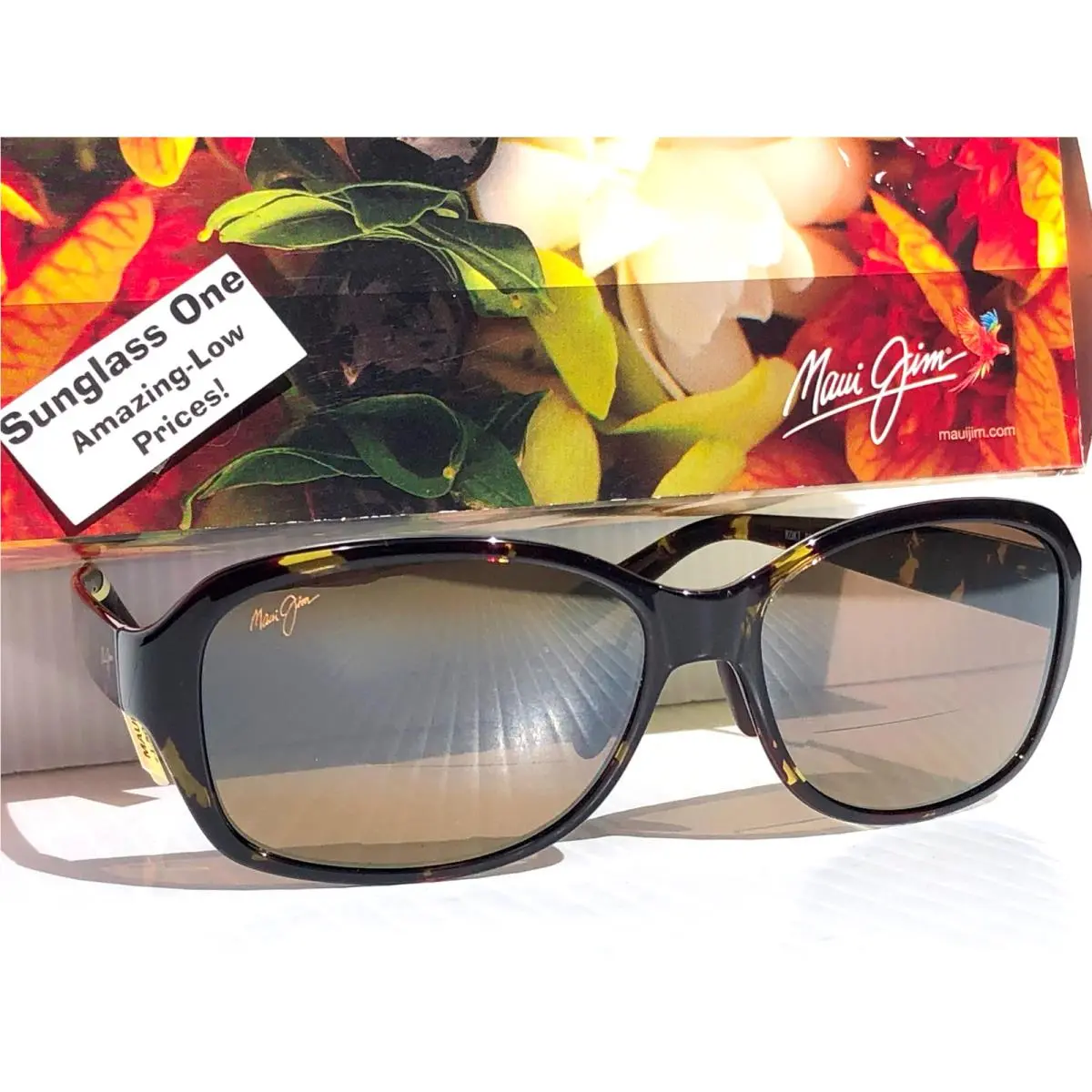 Maui Jim Koki Beach Olive Tort Polarized Bronze 1.5+ Readers Sunglass H433-15T15