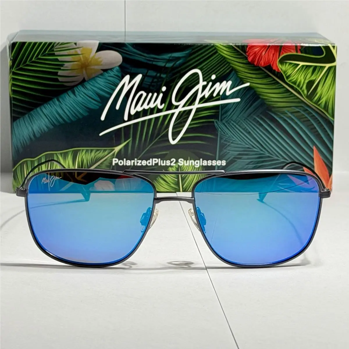 Maui Jim Mikioi Polarized Sunglasses B887-03 Titanium Grey/maui Blue Japan