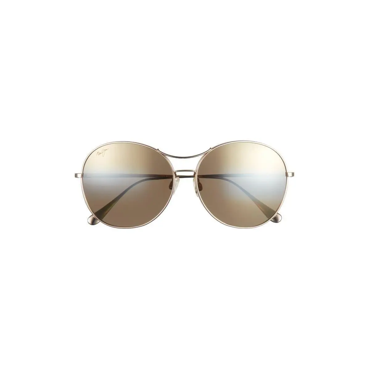 Maui Jim Women 61mm Polarized Oval Sunglasses Gold Gold Bronze