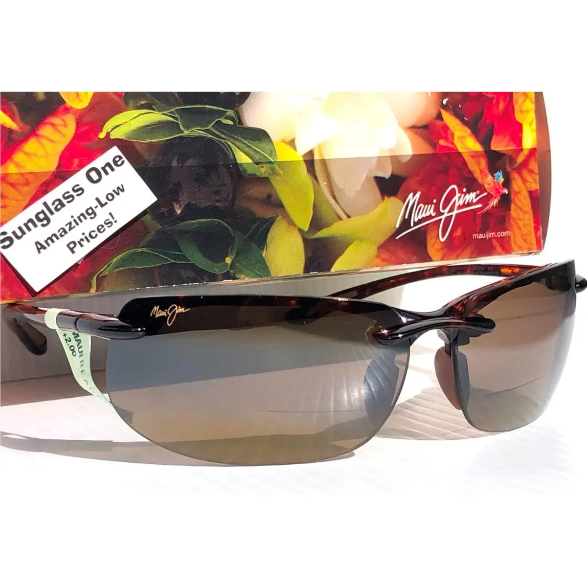Maui Jim Banyans Tortoise Polarized Bronze 2.0+ Reader Sunglass H412-1020
