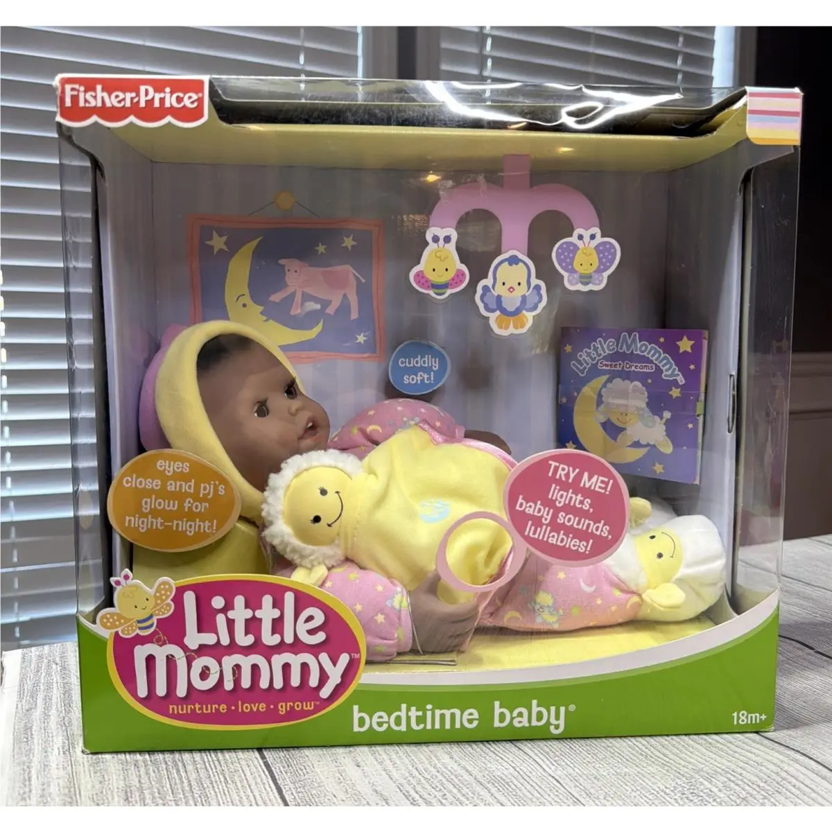 Fisher-price Little Mommy Bedtime Baby Doll M1526 2006 Lights Lullaby Rare