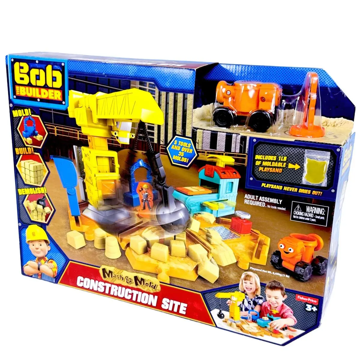 Bob The Builder Mash Mold Construction Site Big Playset Sand 2015 Kids Toys 3+