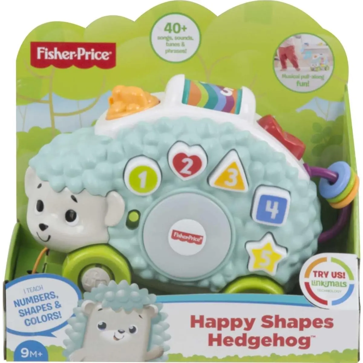 Fisher-price Linkimals Happy Shapes Hedgehog Pull Toy Lights Music