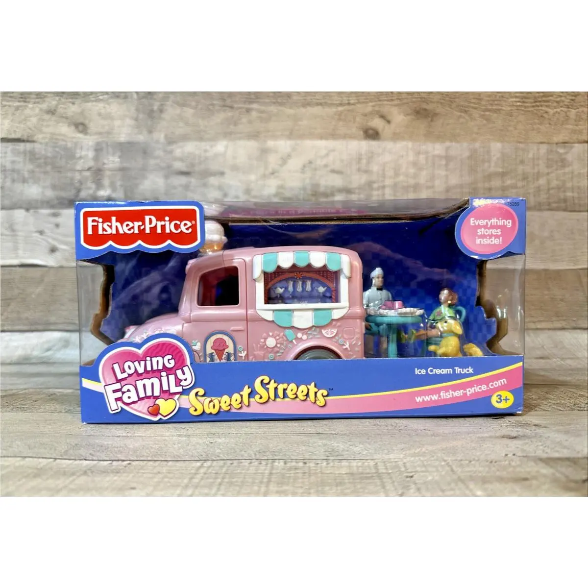 2003 Vintage Fisher Price Sweet Streets Pink Ice Cream Truck Van Accessories