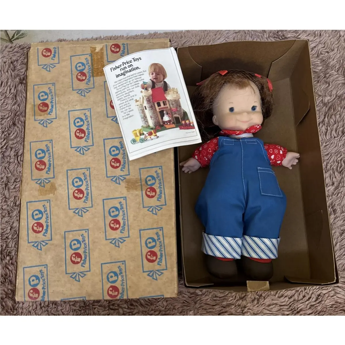 1973 Fisher Price Audrey Lapsitting Girl Doll W/original Box Never Opened