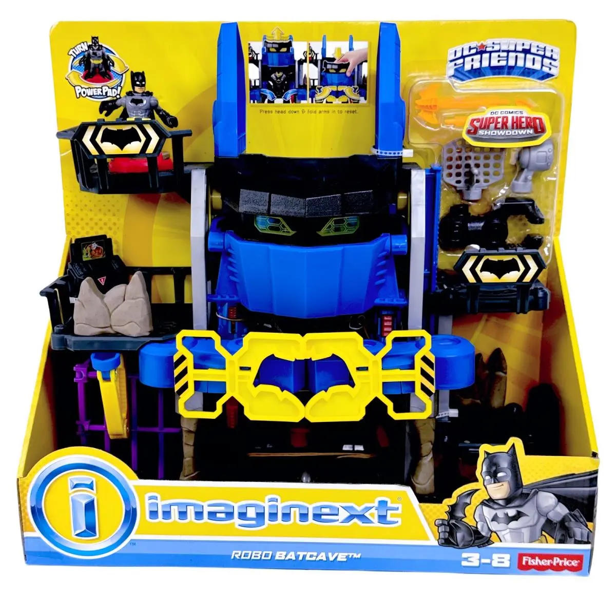 Batman DC Super Friends Imaginext Robo Batcave Playset Figures Rare 2016 Toys 3+