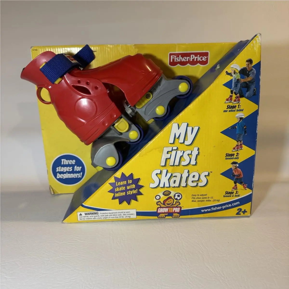 Fisher Price my First Skates Red Very Vintage Rare