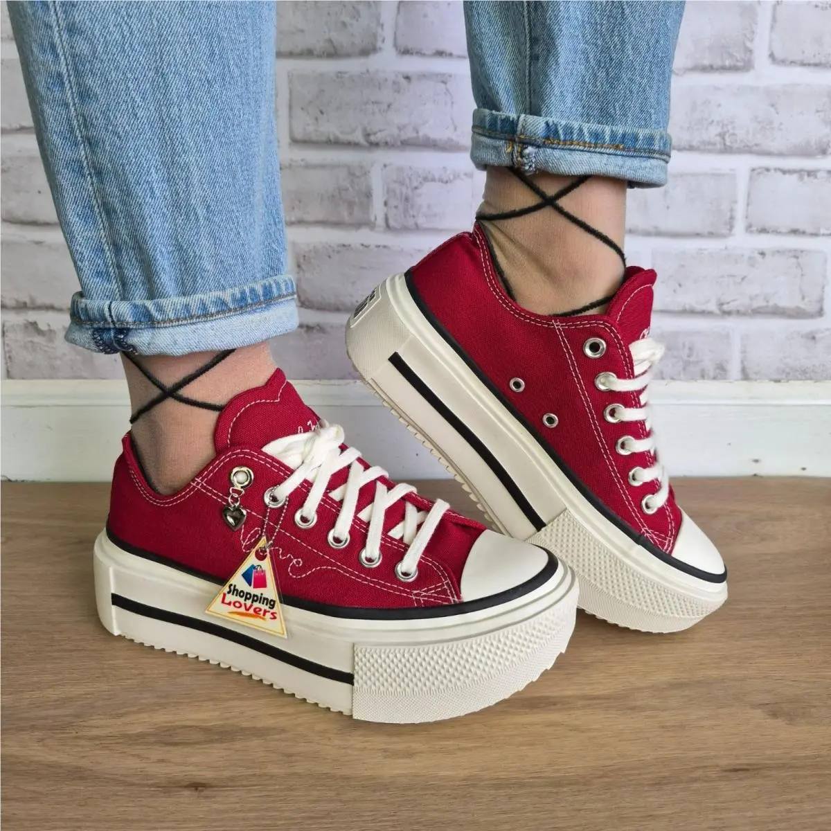 Converse Lift Double Stack Platform 10 Womens Shoes Sneaker Burgundy Red A20659C