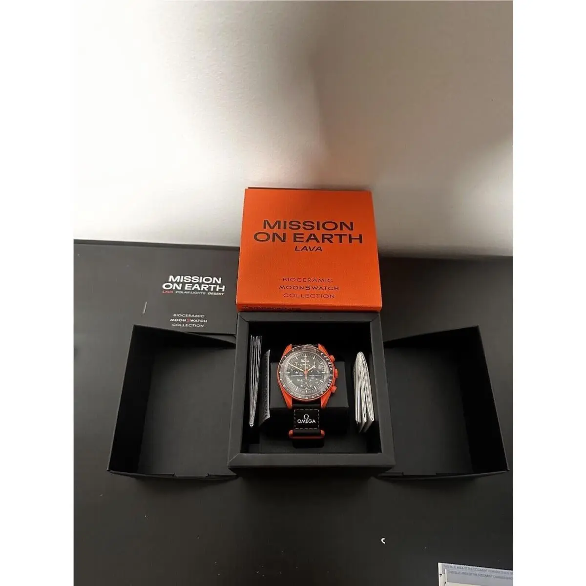 Omega X Swatch Moonswatch Mission On Earth Lava Ship Fast