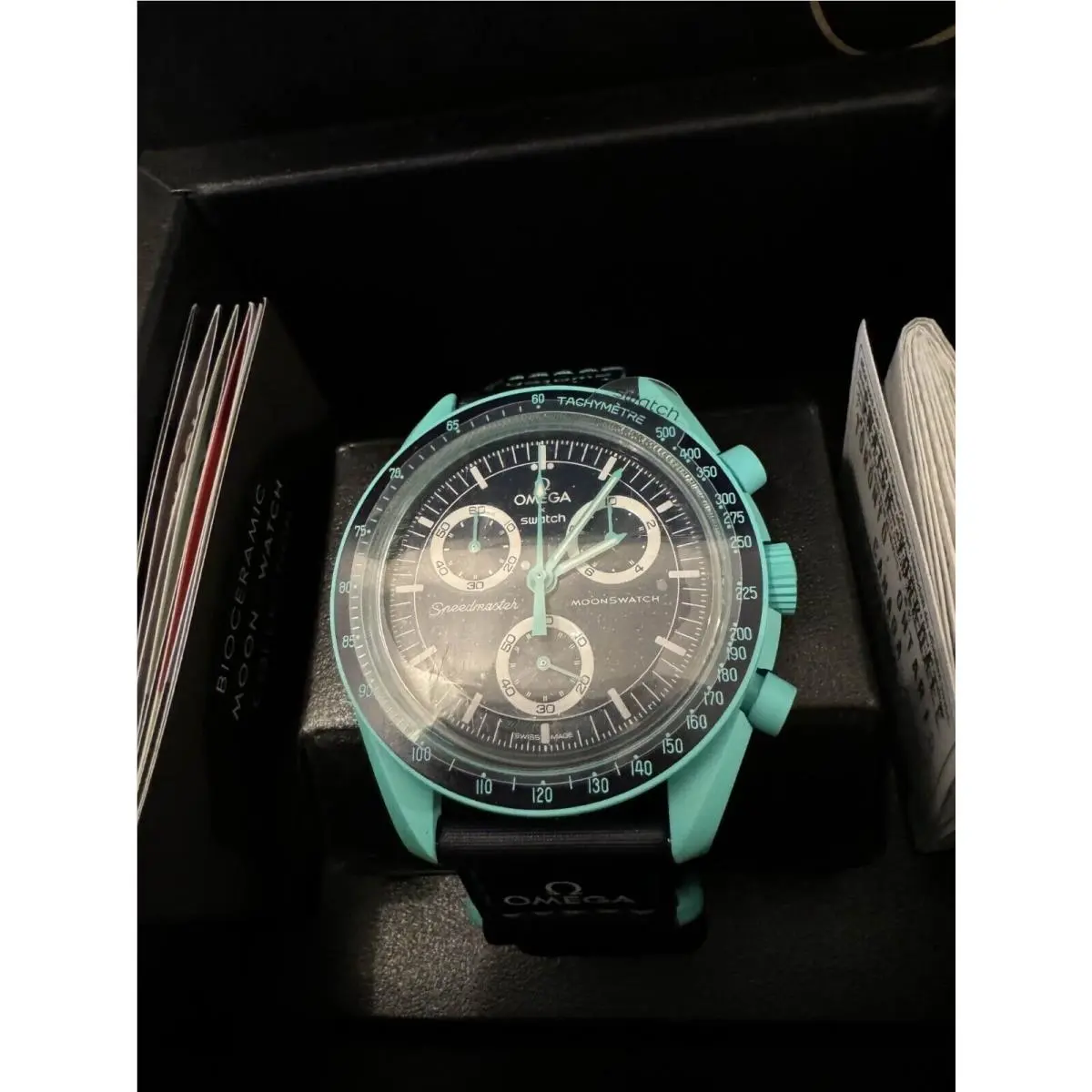 Swatch x Omega Bioceramic Moonswatch Mission To Earth Polar Lights