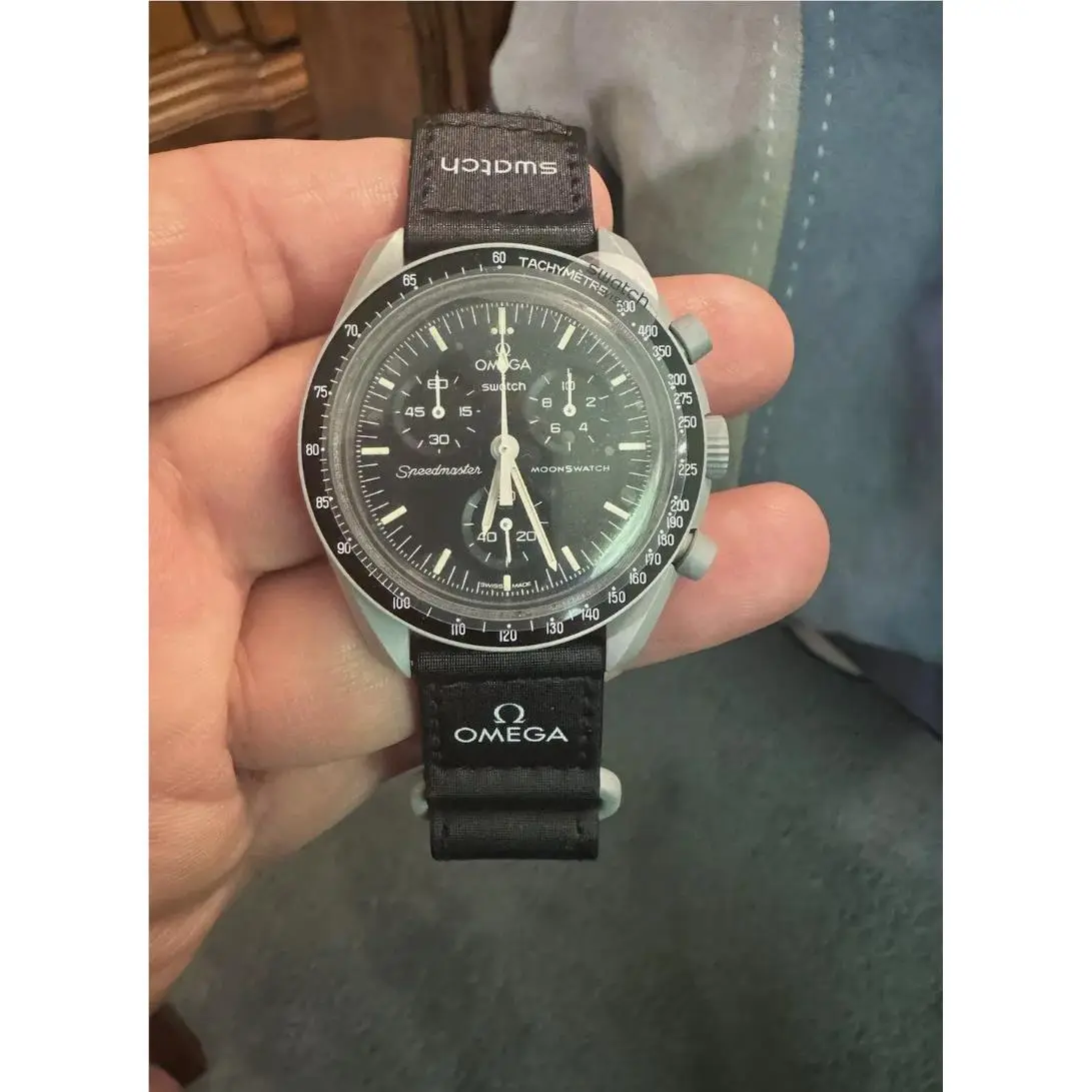 Omega x Swatch Moonswatch Mission to The Moon Black Fast