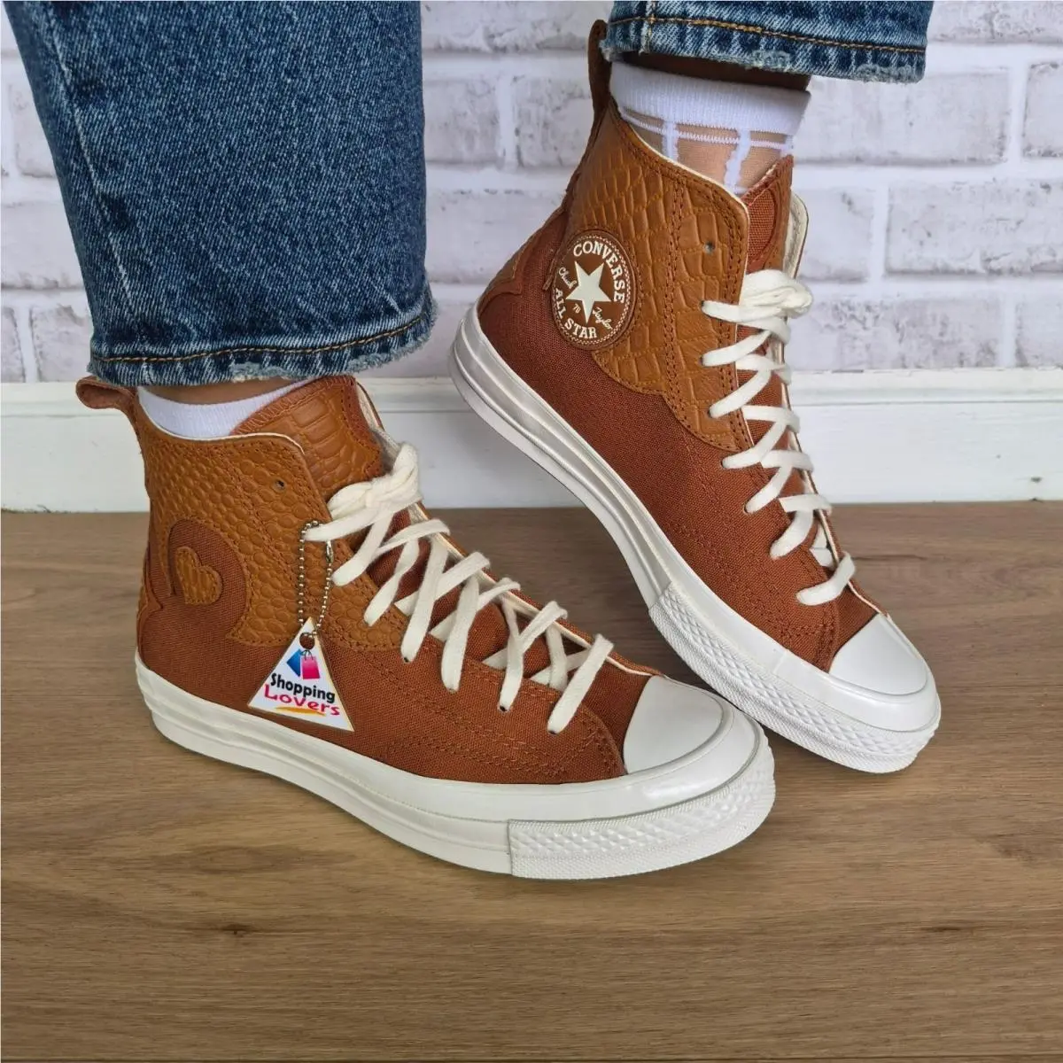 ⭐converse Chuck 70 High Size 8.5 Women`s Shoes Sneakers Brown White A10334C