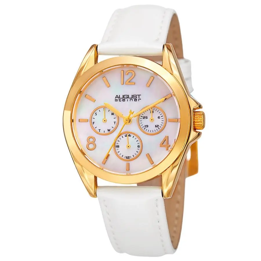 Quartz Silver Dial Ladies Watch AS8191YGW by August Steiner